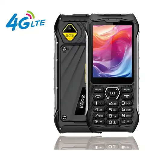 EAOR 336-4G Slim Rugged Phone IP68 Real Three-Proof Feature Phone Big Battery Dual SIM Keypad Phones with Glare Torch Telephone - Image 2