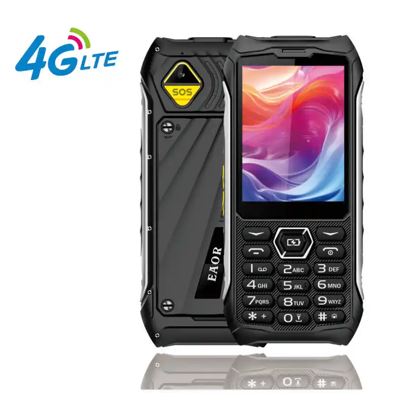 EAOR 336-4G Slim Rugged Phone IP68 Real Three-Proof Feature Phone Big Battery Dual SIM Keypad Phones with Glare Torch Telephone - Image 2