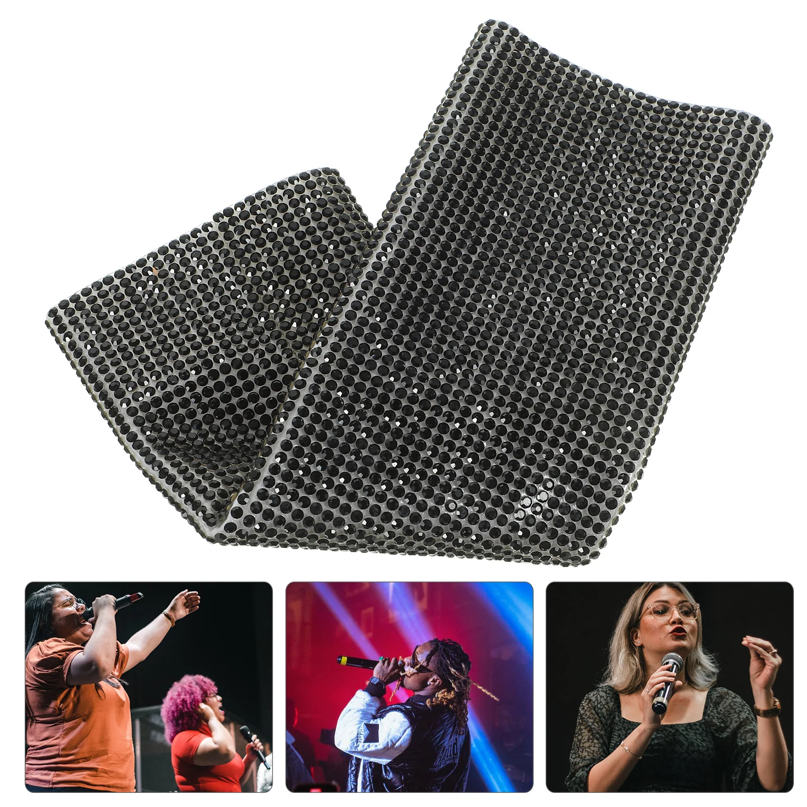 

Microphone Case Cover Replacement Sleeve Wireless Props Handheld Handle Plastic Rhinestones Cordless Accessory Microphones