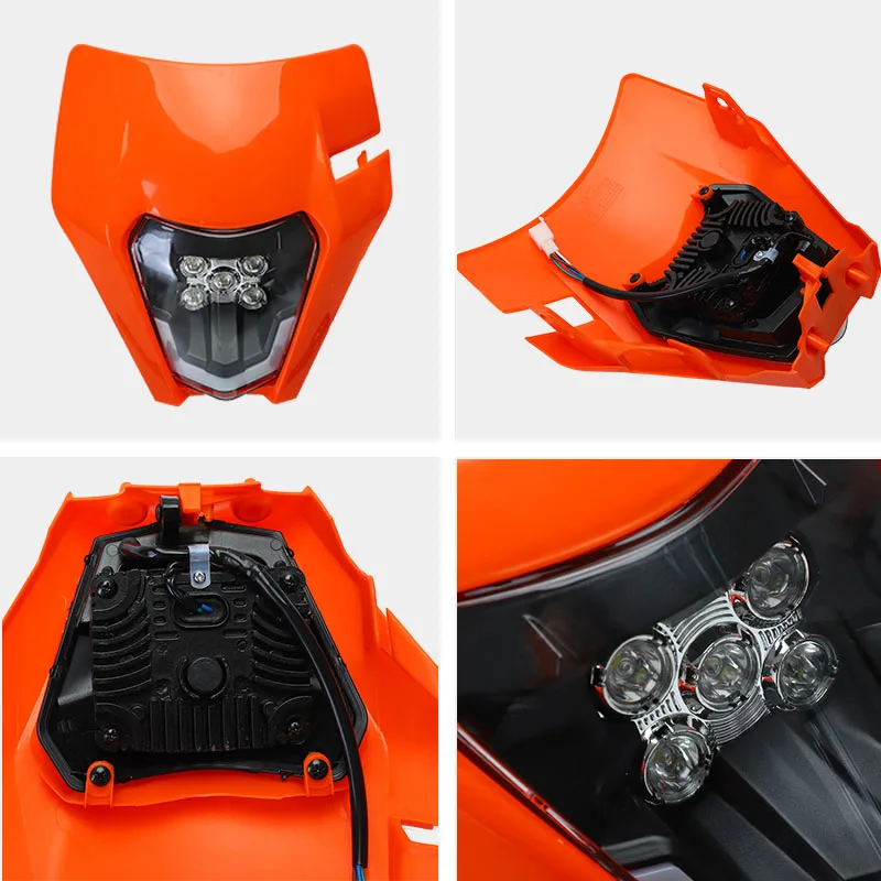 Faro Universale Per Moto KTM - Copertura In Plastica Nera Per EXC, SX, XCW E Altri Modelli - Foto 11