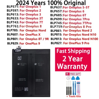 100% Original Phone Replacement Battery For OnePlus Nord N100 N10 1 2 3 3T 5 5T 6 6T 7 7T 8 8T 9 9R X Pro Plus Batteries Bateria