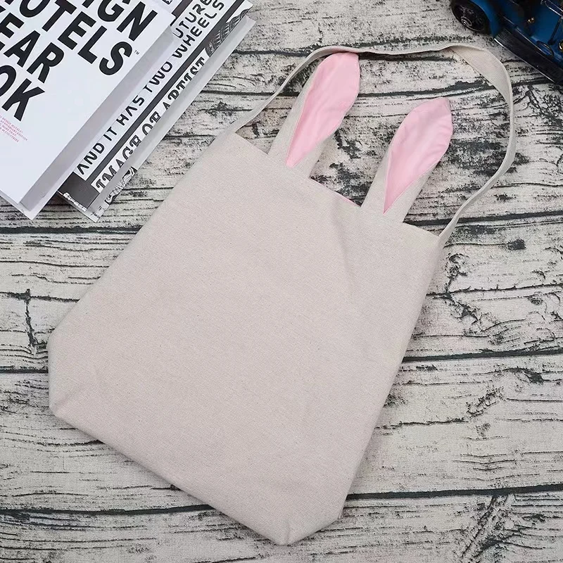 Jute Rabbit Gift Bag Easter Blanks Rabbit Pink Bunny Basket Egg New Unisex Party Favpr 1pc Blue Green Beige Boys Girls organza gift bags,party gift bags