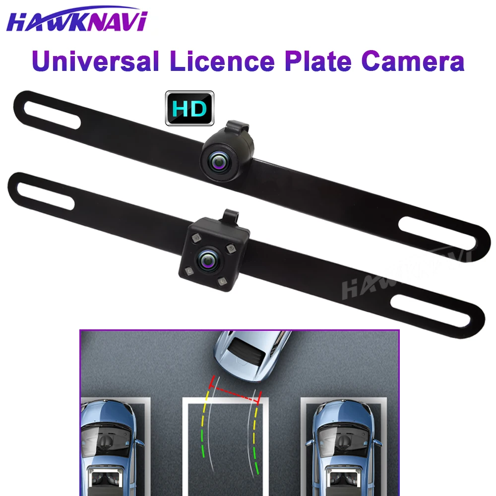 

Universal Car Front Backup Camera Dynamic Trajectory American License Plate Rear View Night Vision Back Reverse Parking Cam