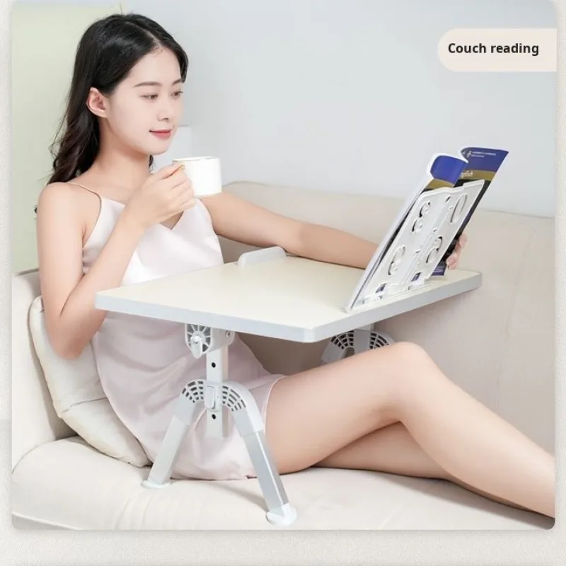 Home Small foldable study table Lift Laptop Table Bed Adjustable Stand Lazy Learning Desk Student Computer Desk for Working Read