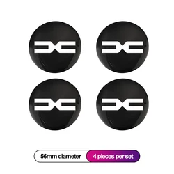 4 - Piece Aluminum Alloy Car Wheel Center Decorative Badge Stickers (4pcs - Silvery)