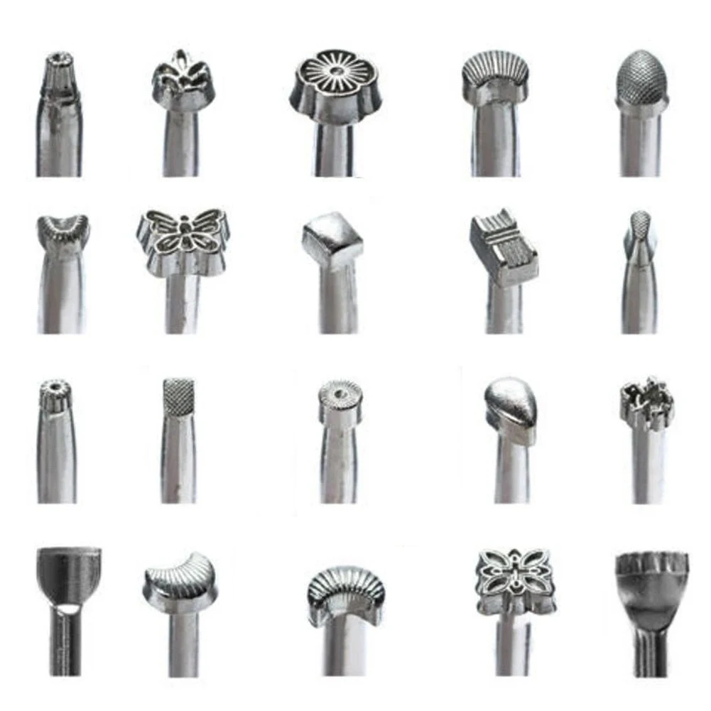Pottery Stamps DIY Modeling Stick Acupressure Texture Creasing Indentation Sharp Pottery Clay Carving Stainless Steel Tools 1PC