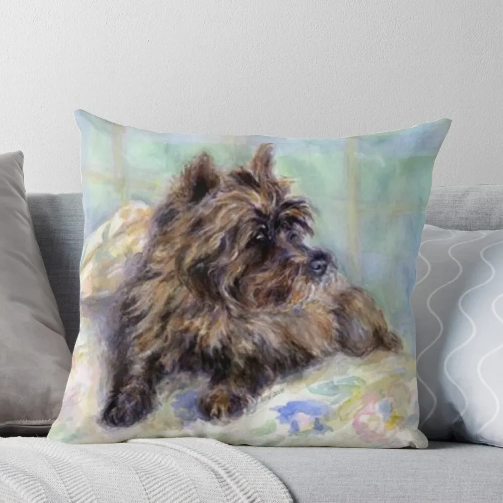 

Cairn Terrier Dog Portrait Throw Pillow Decorative Cushions For Luxury Sofa ornamental pillows