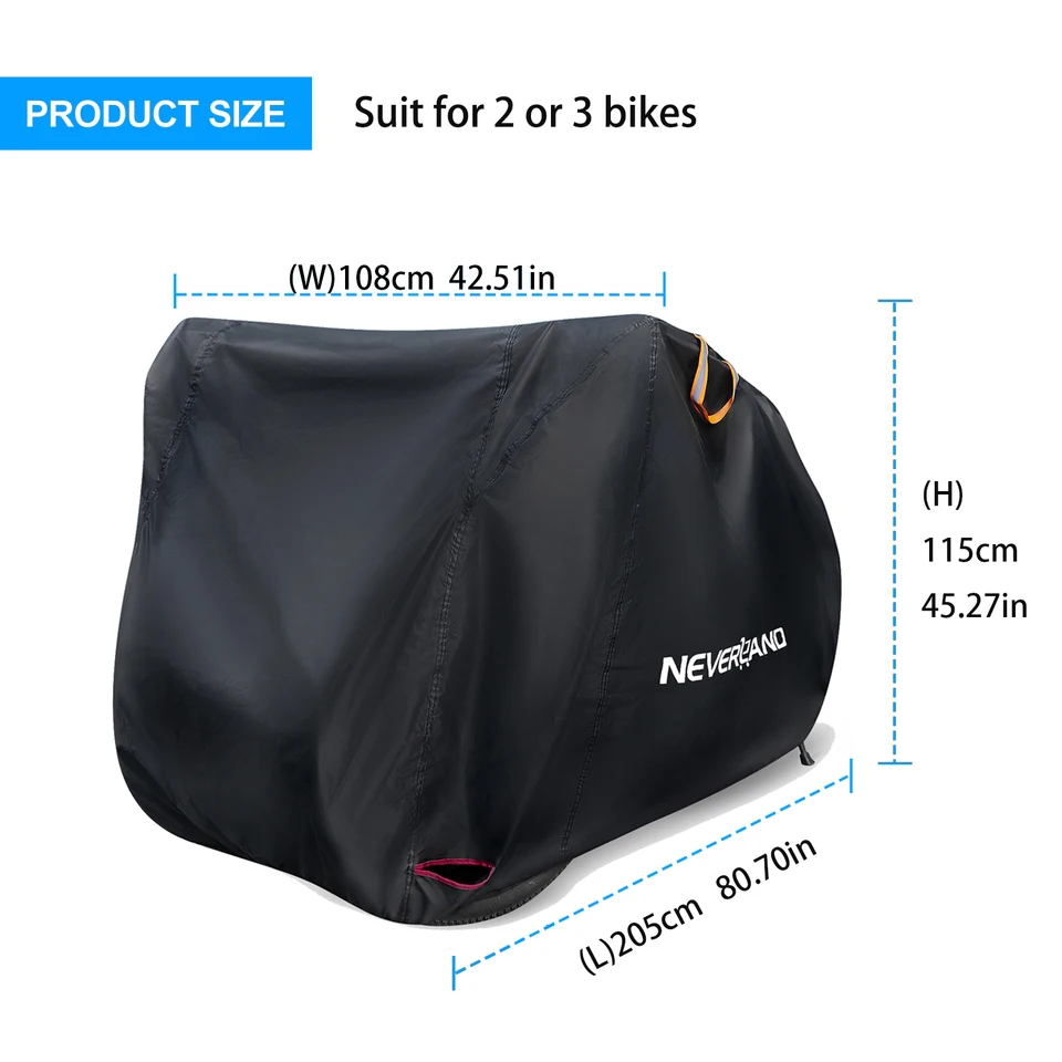 Copertura Impermeabile Per 2-3 Biciclette – Antipioggia, UV, Con Foro Per Lucchetto