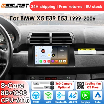 Radio para Auto OSSURET con Android 14 para BMW Serie 5 E39 E53 X5 1995-2006, Sistema Inteligente Carplay, Reproductor Multimedia de Video, GPS, 4G, 6115 1