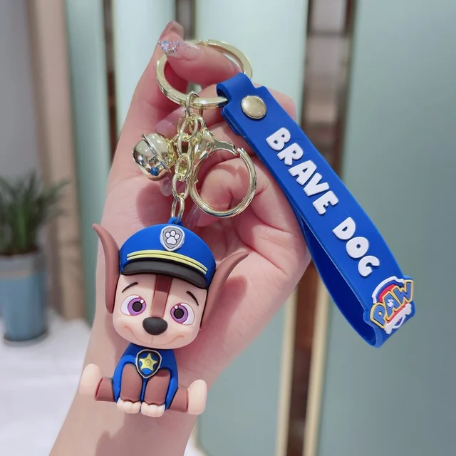 NEW Paw Patrols Keychain Anime Figure Chase Skye Marshall Rocky Anime Keychains Cartoon Kawaii Key Chain Accessories Cute Gifts 5
