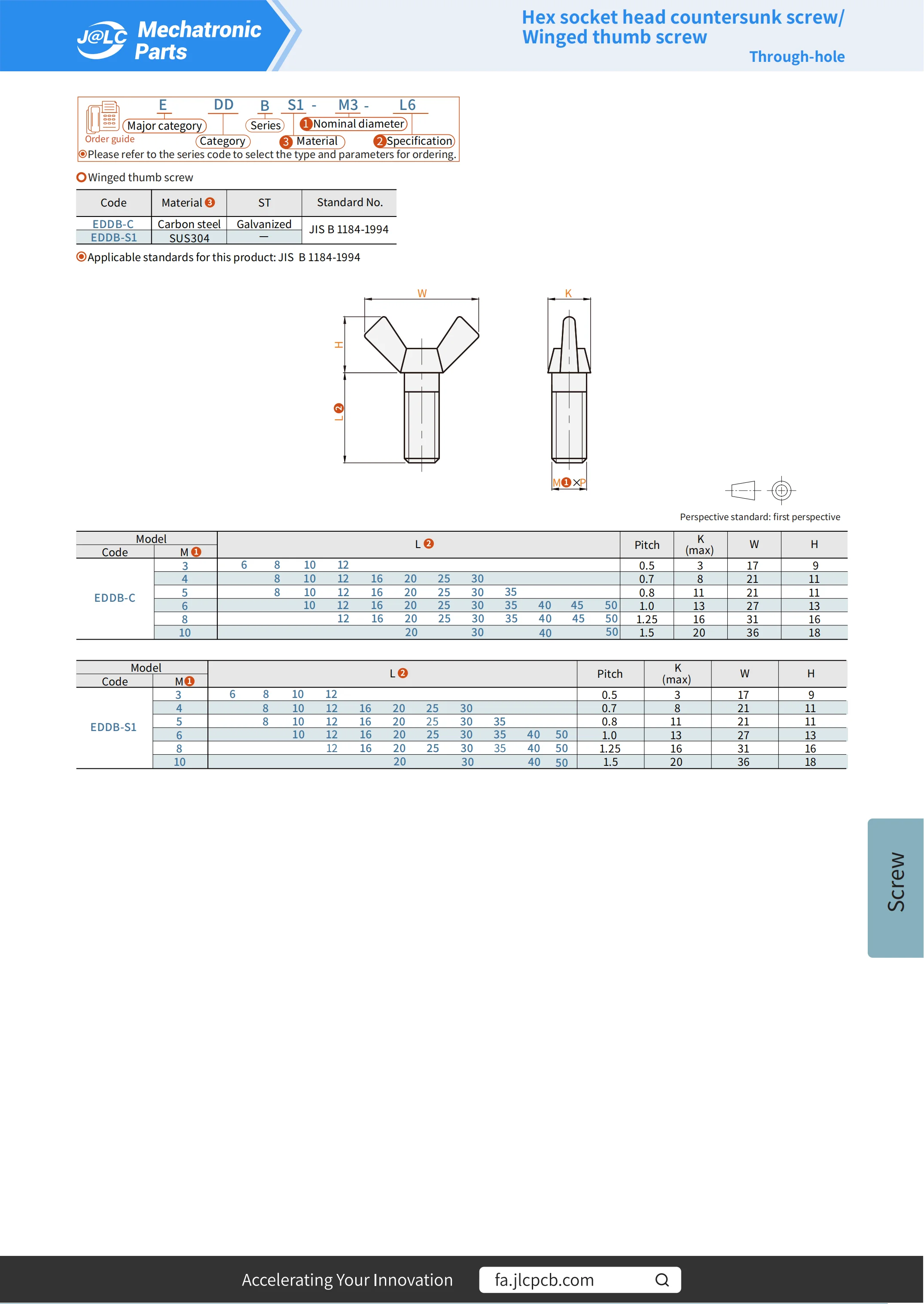 Sus304 Edelstahl Flügels ch raube Rändel schraube Einstell schraube Vierkant flügels ch raube m3 m4 m5 m6 m8 m10 EDDB-S1 – Detail 3