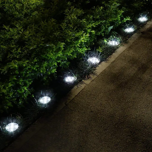 Discreet Fantasie Malawi 8 Stuks Solar Licht Buiten Waterdicht 8 Led Solar Straat Licht Tuin Decor  Begraven Trap Lamp Ondergrondse Decking Lampy Solarne - Underground Lamps -  AliExpress