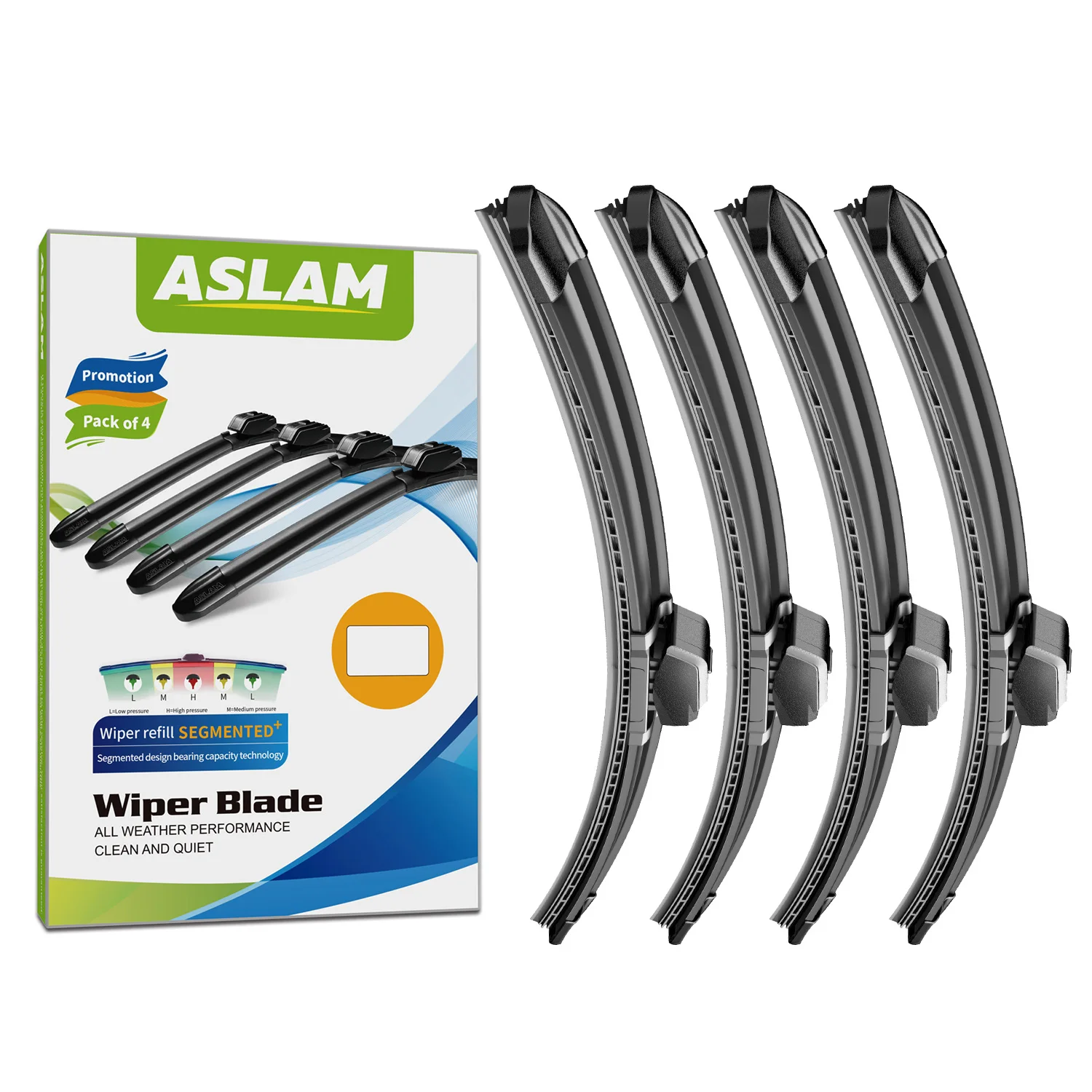 Spazzole Tergicristallo Tergicristalli Anteriori J Ganci Tipo U Per Accessori Auto Universali Aslam Per Auto 4 Pezzi