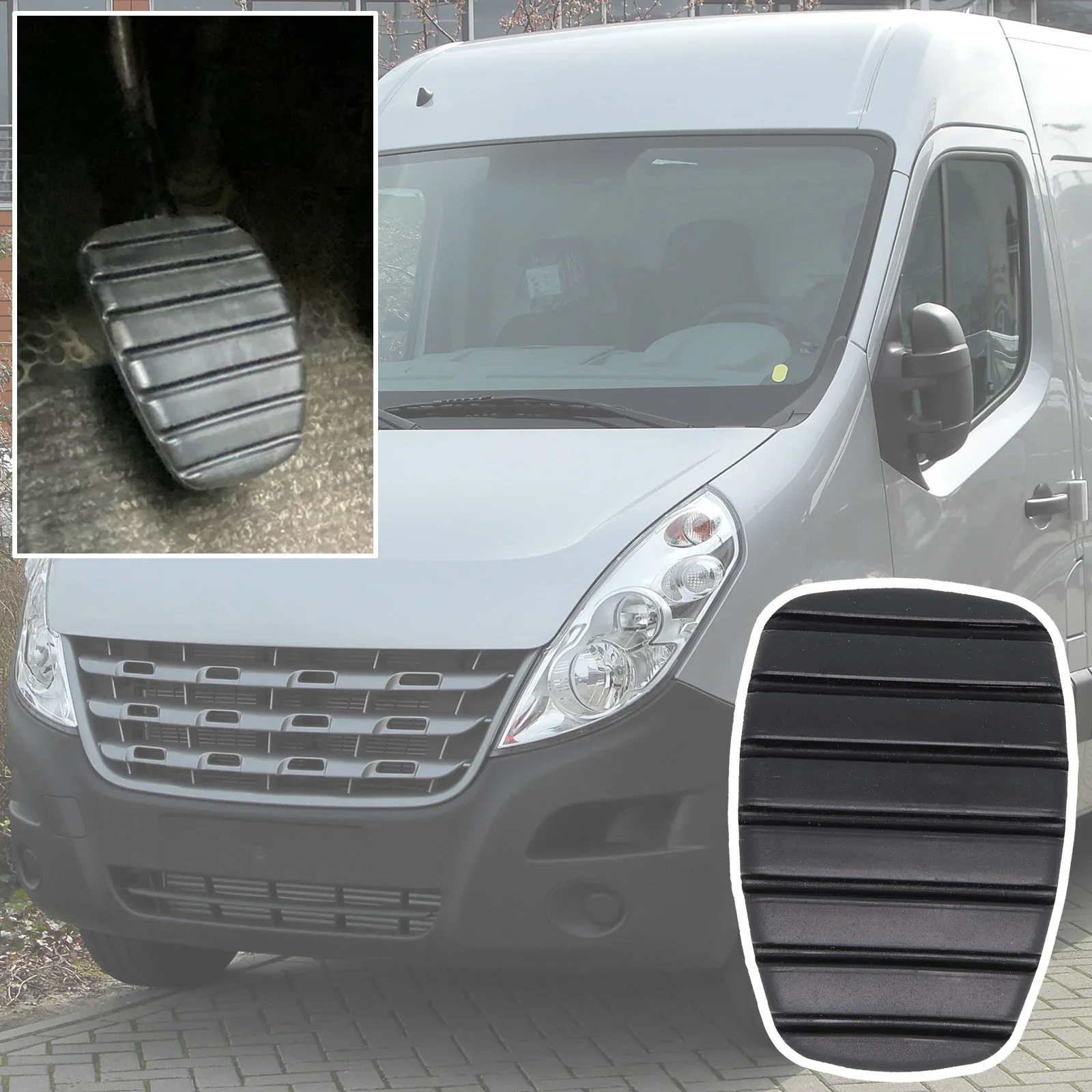 Pedal cover brake clutch foot pedal pad cover replacement for Nissan NV400 Interstar Opel Movano Renault Master 2010 2011 2012 2013 -