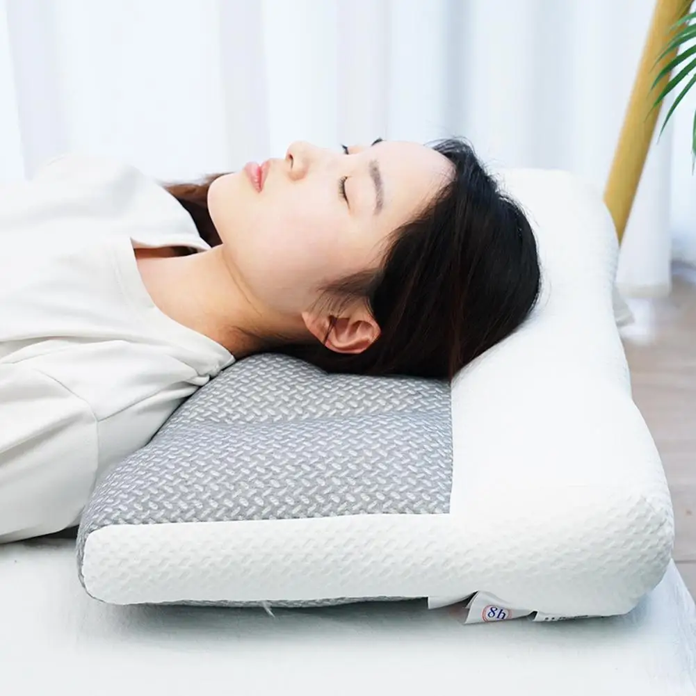 

Ergonomic Cervical Neck Pillow Breathable Soft Soy Fiber Filled Pillows Head Neck Protection Sleeping Healthy Pillows