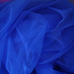 Elegant Blue Soft Tulle Fabric for Wedding and Bridal Wear (Royal blue)