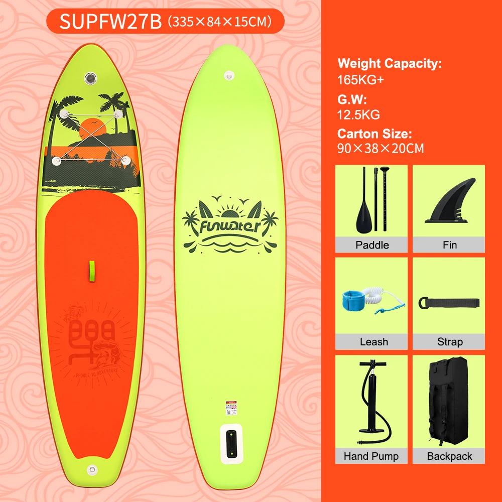 FunWater Sup Board Inflatable Stand Up Paddle Board 335*83