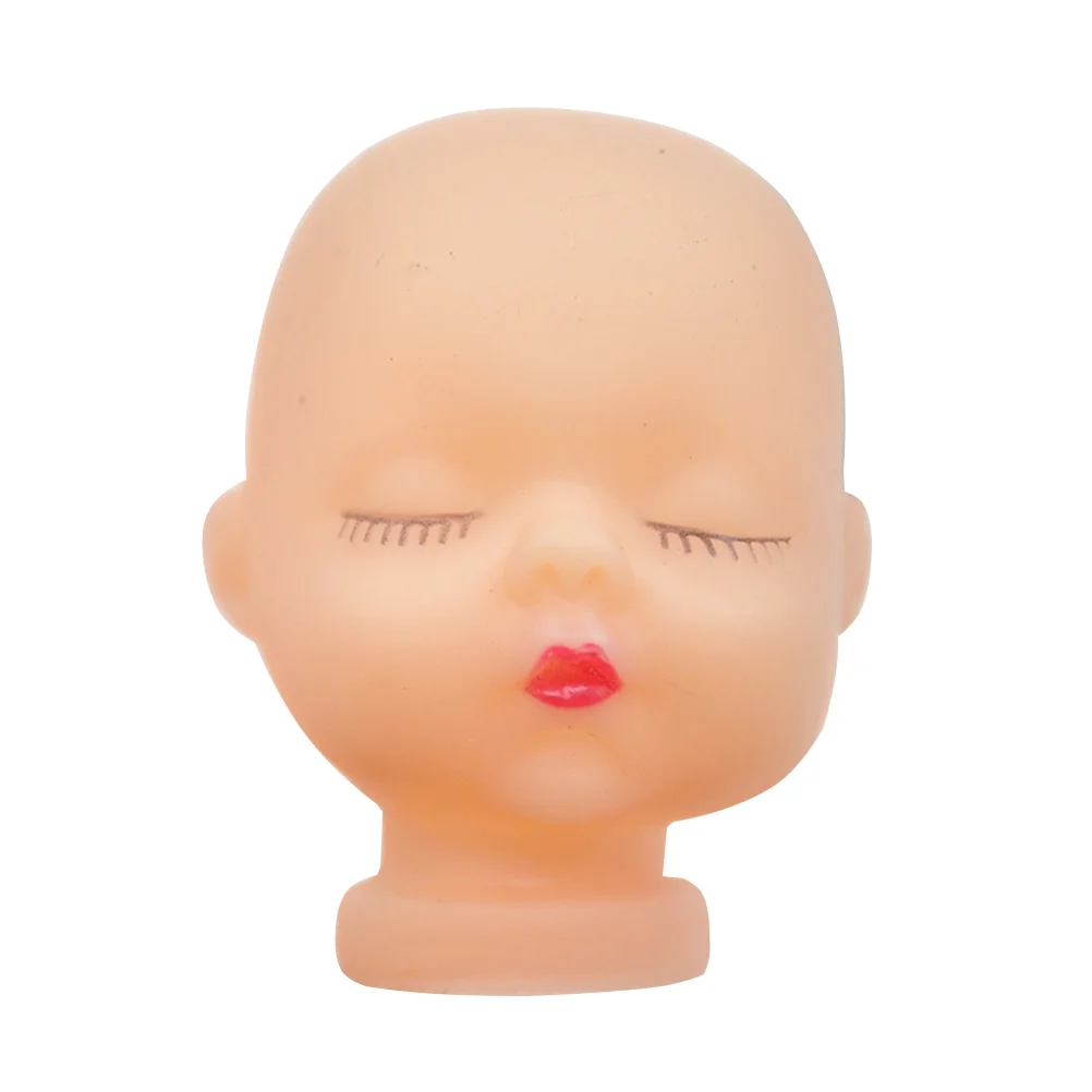 

Mini Sleeping Baby Doll Head DIY Hand Painting Doll Body Part Crafts Keychain Accessories For Children Gifts