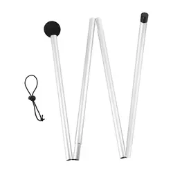Adjustable Telescoping Aluminum Tent Poles for Camping Shelter, 1.6M/2M (1.6M flat tip)