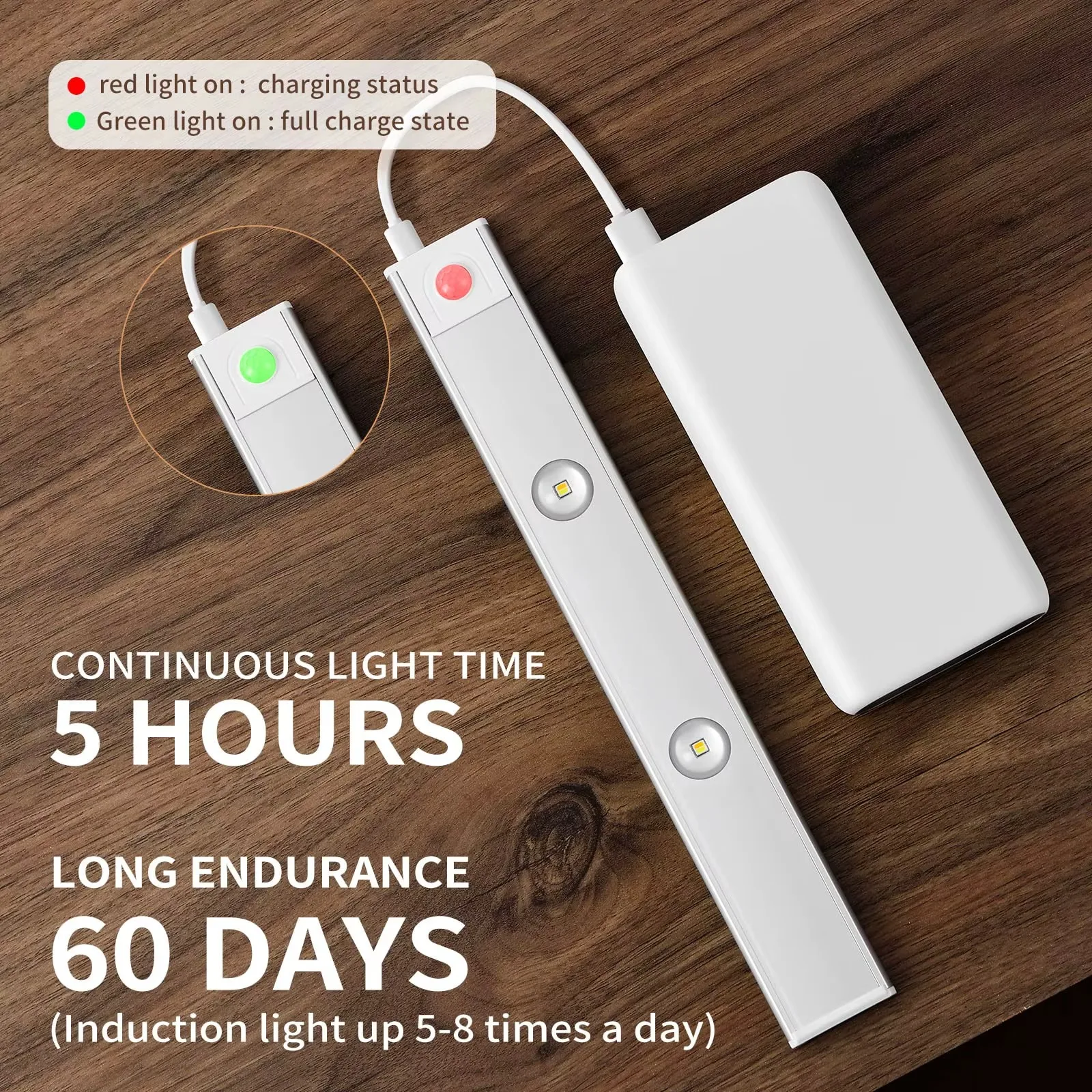 USB Rechargeable Motion Sensor LED Light 4