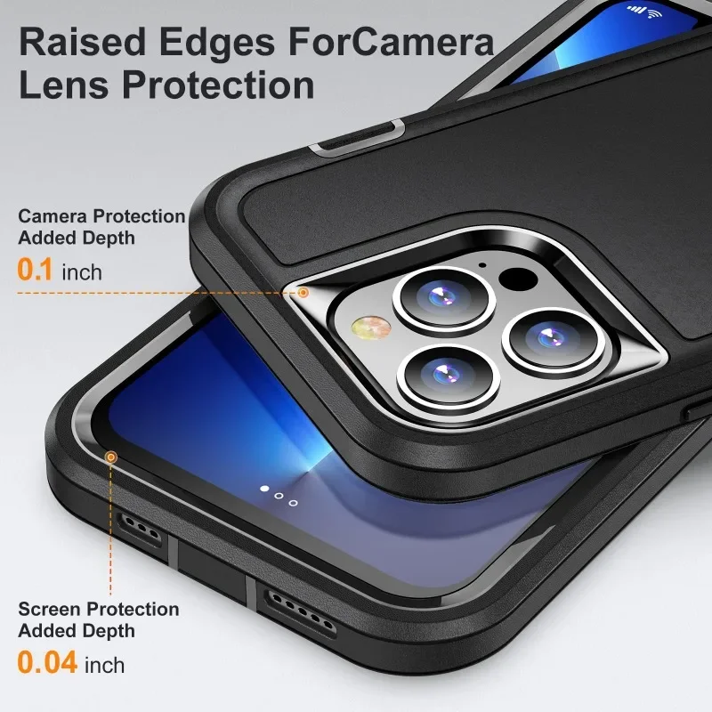 Heavy Duty 3-in-1 Shockproof Dust-Proof Phone Case Cover