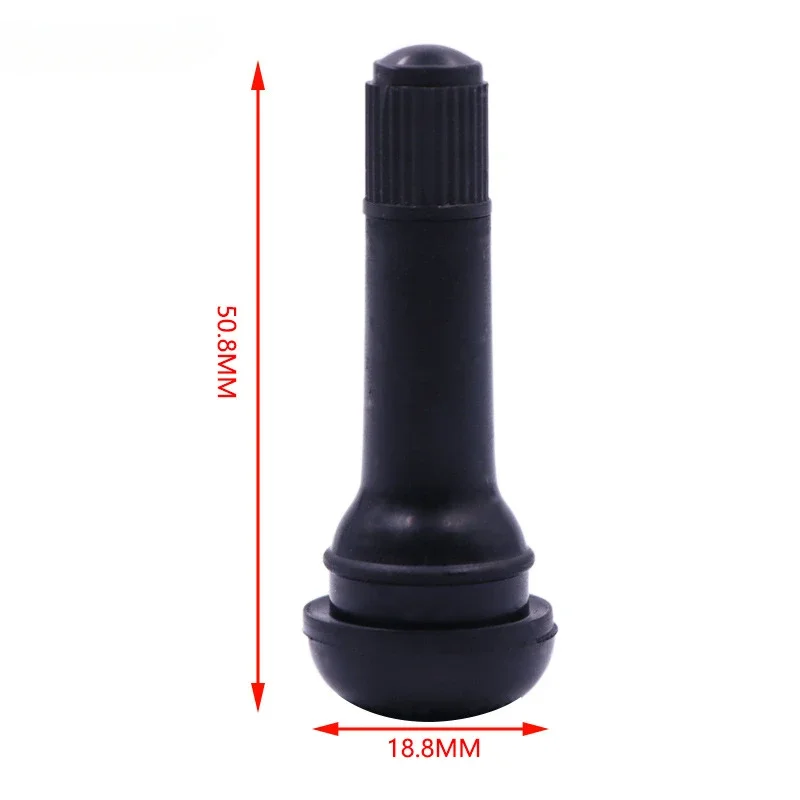 Premium Black Snap-in Tubeless Tire Valve Stems with Caps – High Quality Rubber Car Accessories
