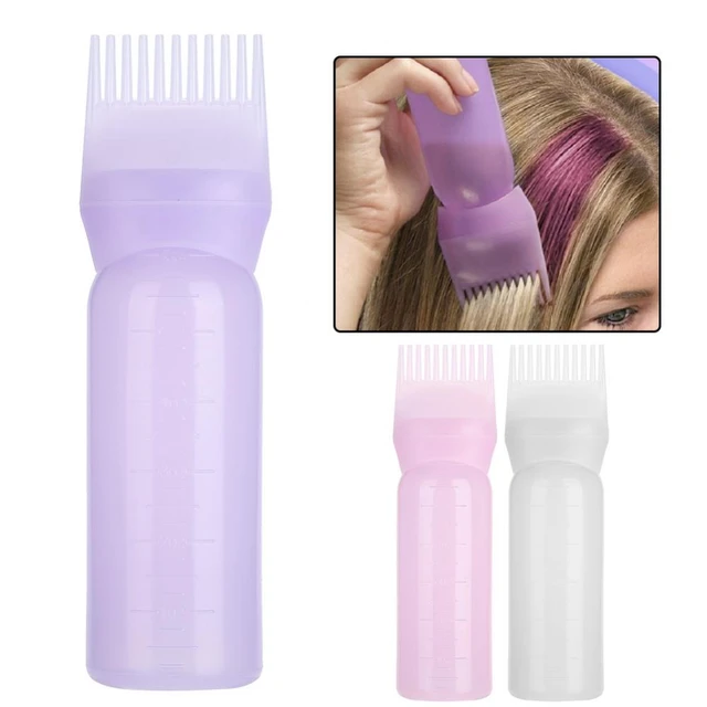 Hair Dye Applicator Bottles Root Comb Applicator Bottle Oil Comb Brush  Refillable Bottle Applicator Comb Styling Coloring Tool - AliExpress