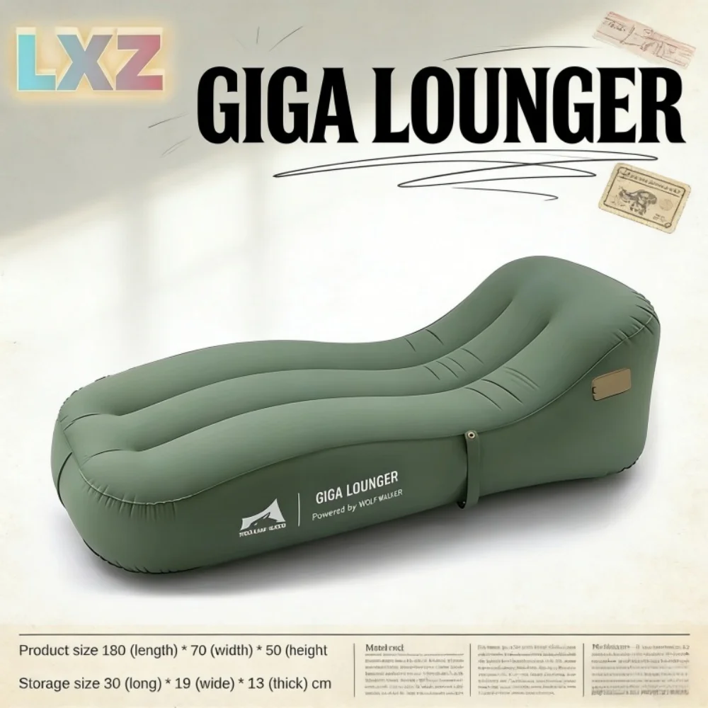Poltrona Gonfiabile Automatica One-Click, Divano Gonfiabile Leggero da Viaggio - Ricaricabile USB, Divano Letto per Campeggio all'Aperto - immagine 3