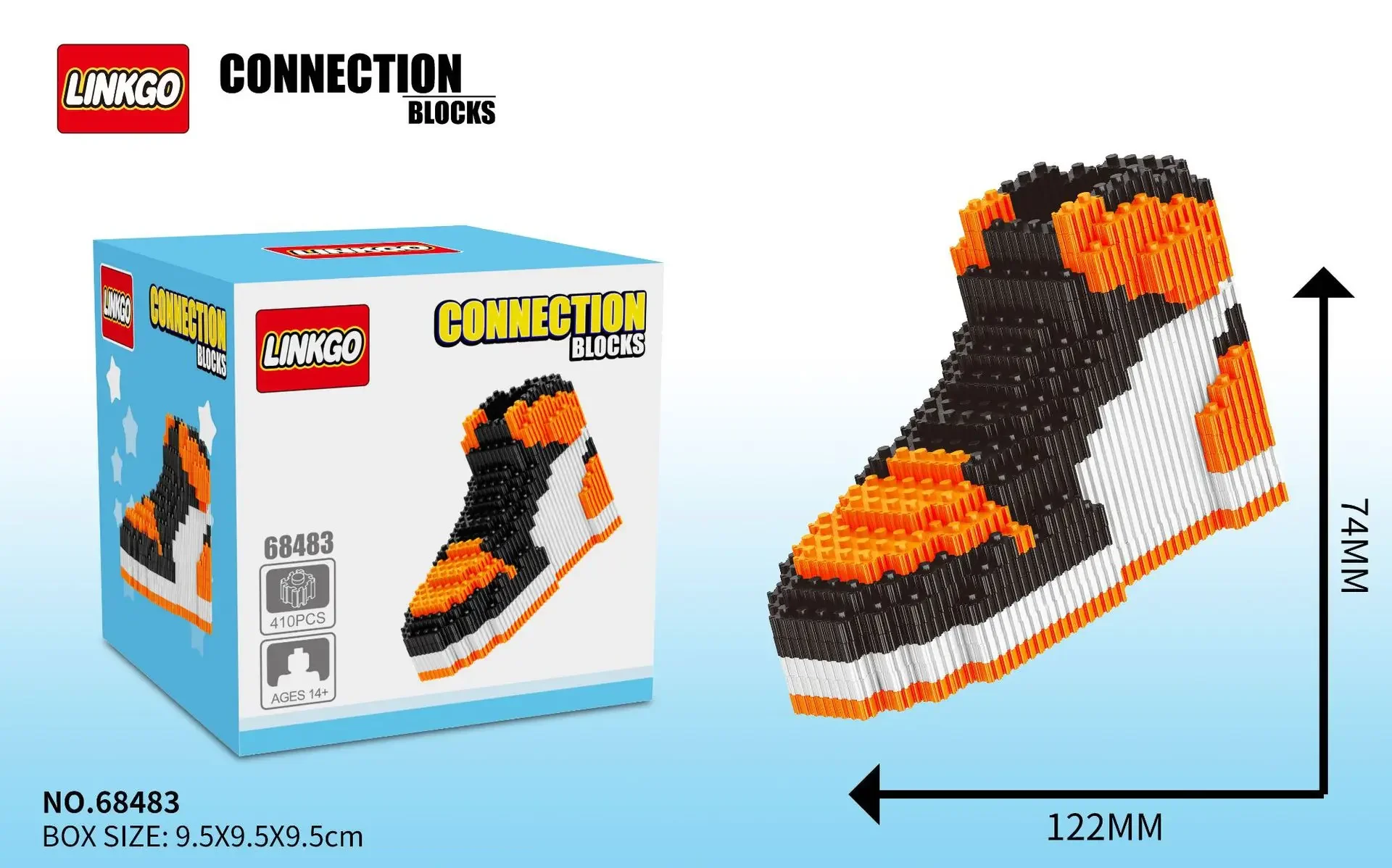 Shoes Connection Building Blocks Linkgo Shoe Puzzle DIY Assembled Mini Brick