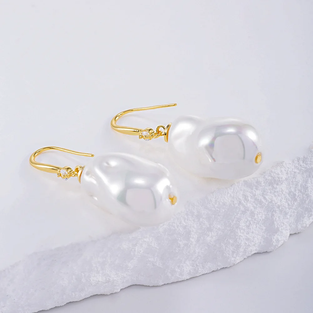 Antique Baroque Pearl Earrings Light Luxury High-end Retro All-match Fashion Elegant Ear Jewelry Cross-border New Arrival - 4