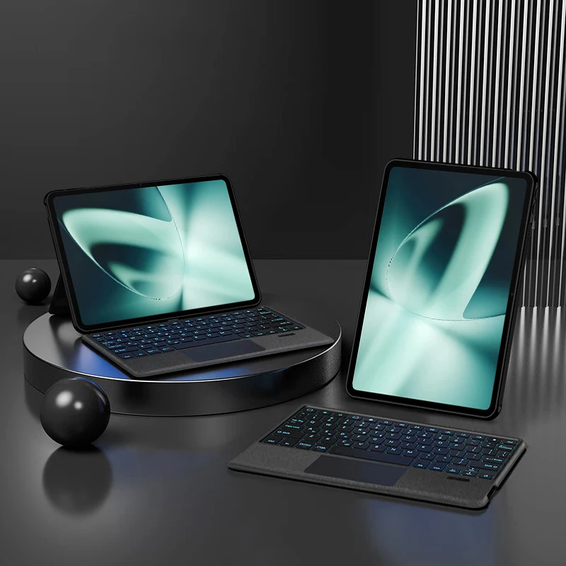 Inteligente Teclado Mágico para Oneplus Almofada 11.61 2023 um Plus Pad Tablet Capa Protetora Case Russo Coreano Árabe Espanhol Francês - Imagem 3