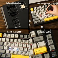 Ajazz AK820 Pro 75% Gasket-mounted Bluetooth 5.1/2.4G Wireless/Wired Mechanical Keyboard with TFT Screen for Mac/Win - Image 6