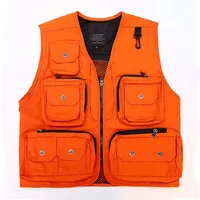 Outdoor Work Vest Multi-Pocket Canvas