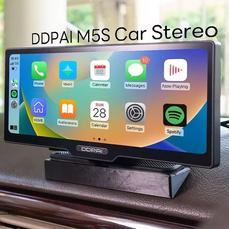 DDPAI M5S ڵ ׷   ũν ũ  ȭ ڵ ÷̾, Ʈ ġ ũ, 8.9 ġ Ʈ Ŭ 2K 1440P