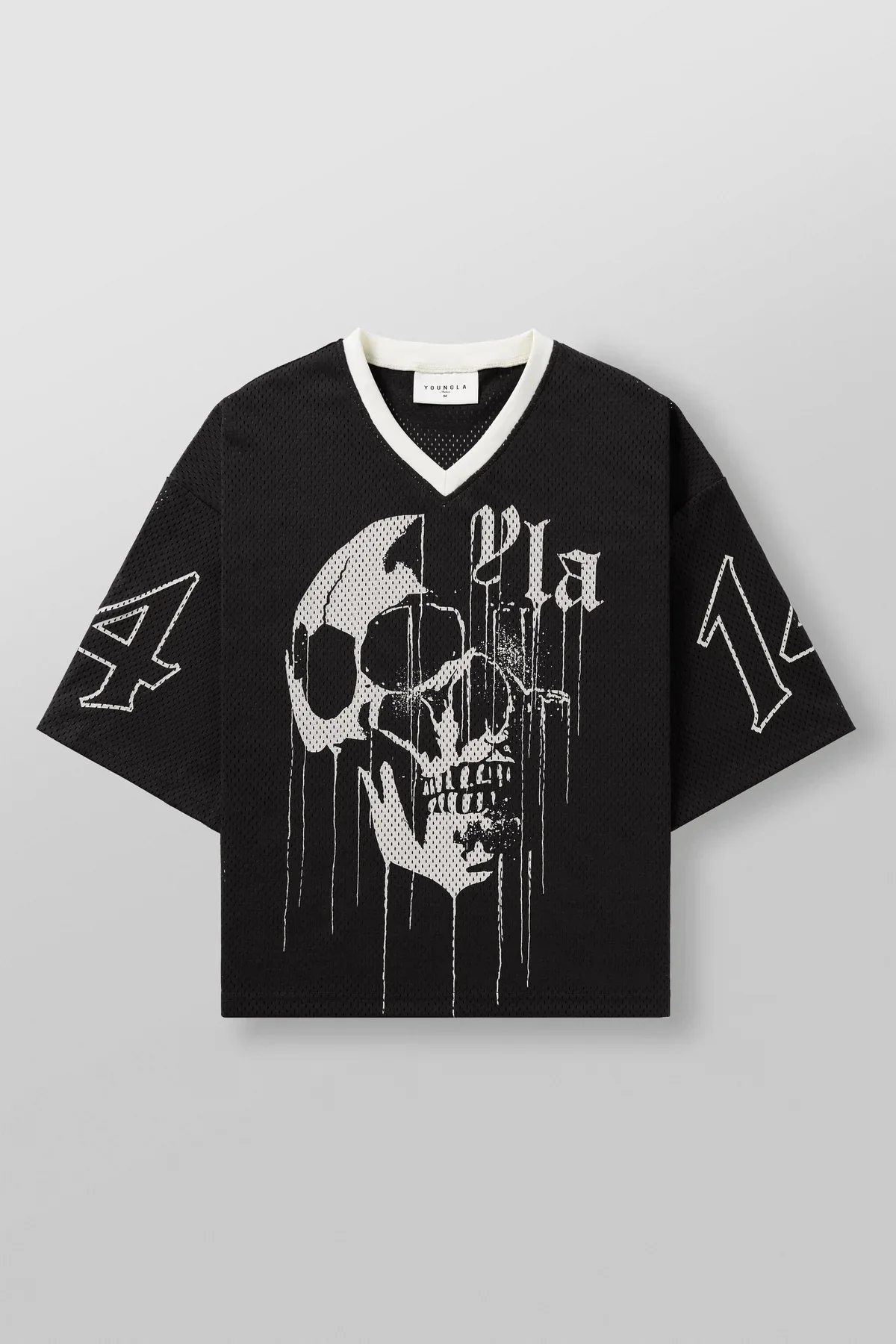 Young American tide brand oversized 2024 T-shirt men's exercise and fitness quick-drying breathable large printed short-sleeved 4