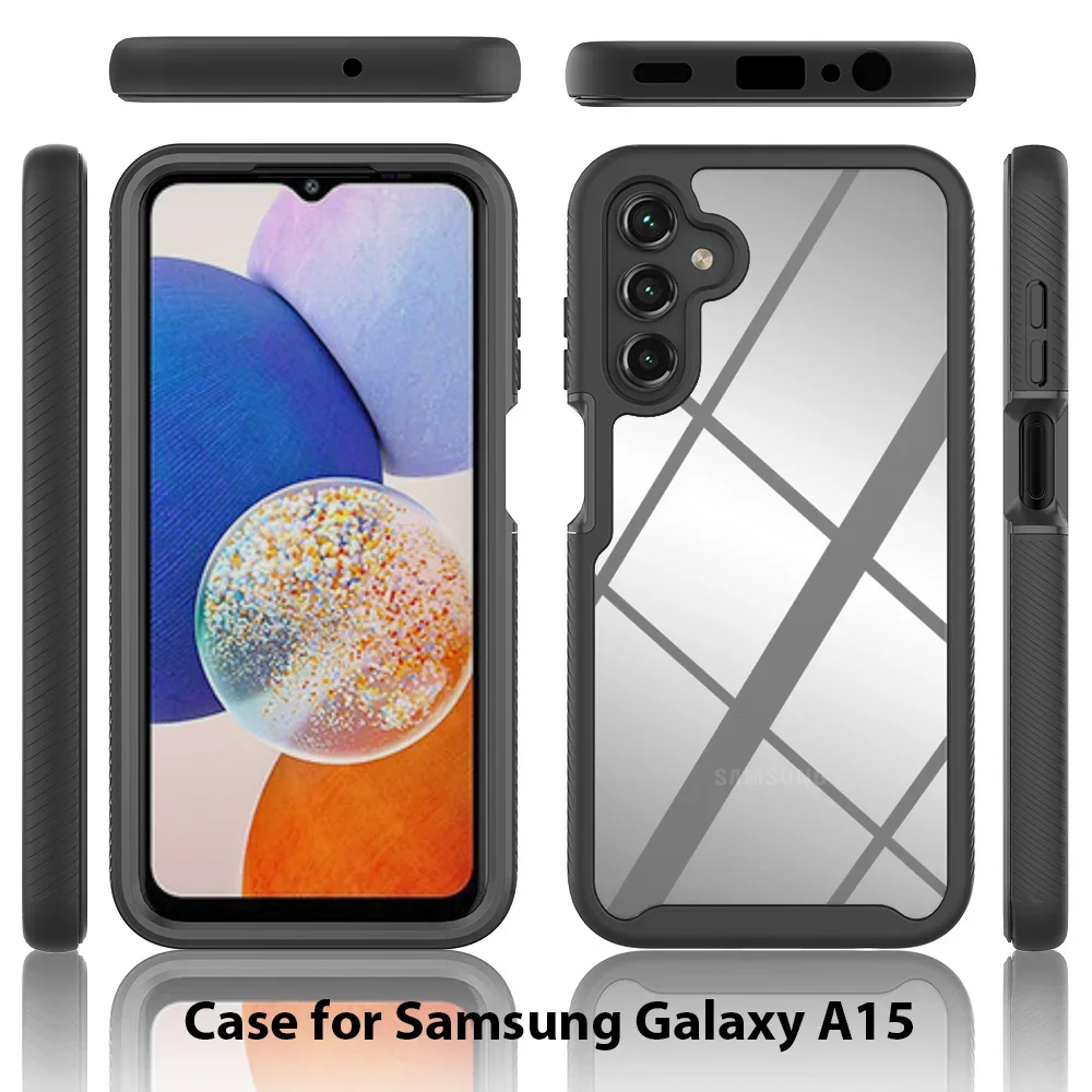 Hybrid Rugged Armor Shockproof Phone Case with TPU Plastic Back Cover