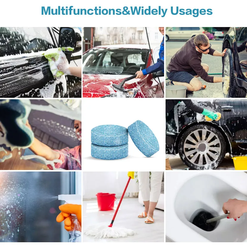 40/80Pcs/Pack(1Pcs = 4L Water)Car Solid Wiper Fine Wiper Auto Window Cleaning Car Windshield Glass Cleaner Car Cleaning Tools