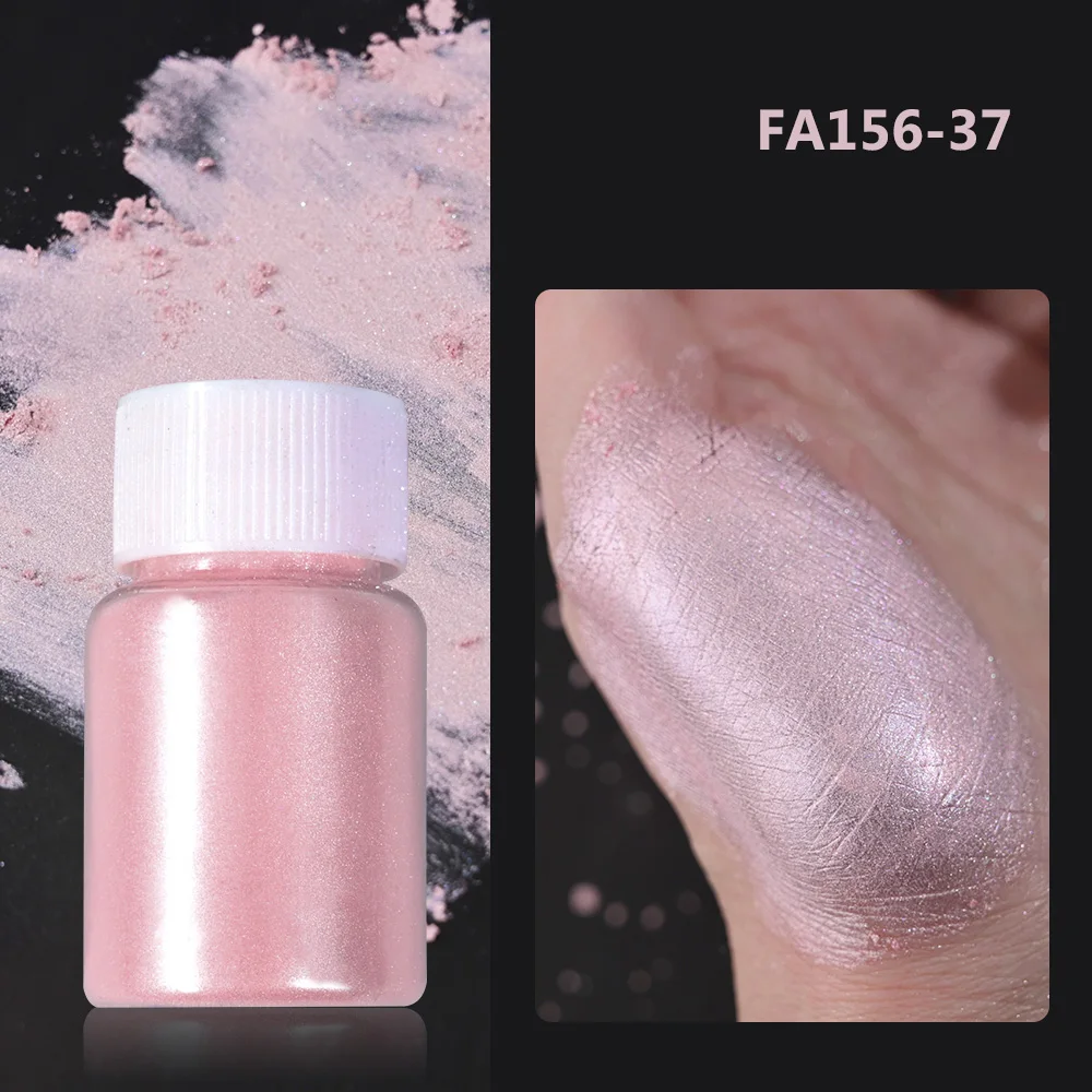 1Box Cherry Pink Chrome Pearl Nail Powder Gradient Mirror Effect Nail Art Glitter Auroras Rubbing Dust Nail Art Decoration 10g - 3