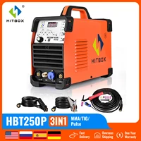 HITBOX  Aluminum Welder 4-in-1 AC/DC TIG Welding Machine HBT250P AC Pulse Argon Digital Control Gas Stainless Pulse Welder 2T/4T 1