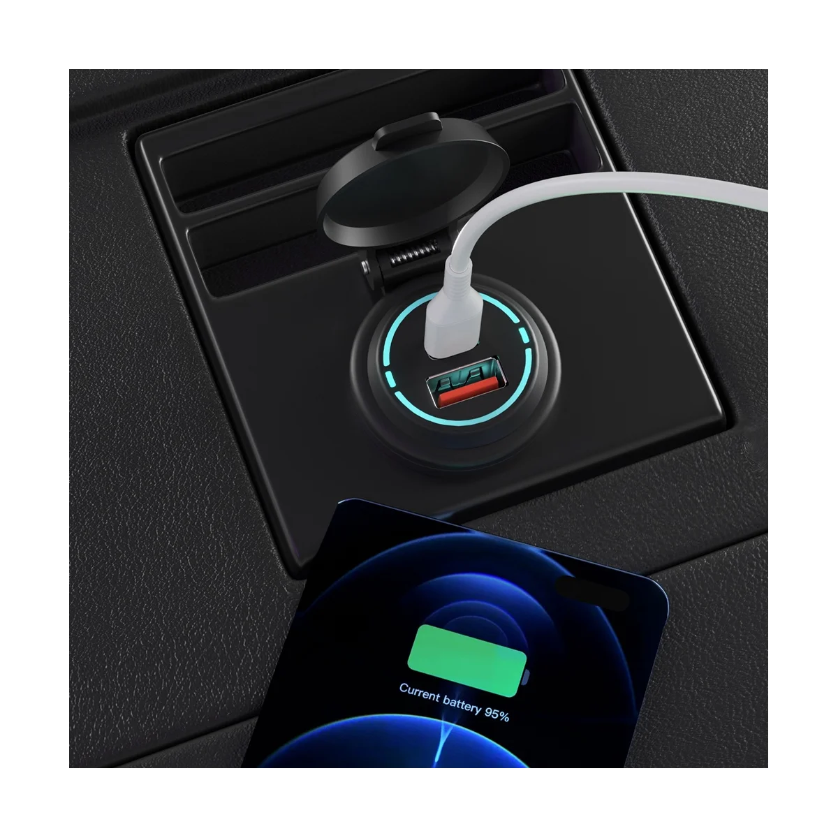 PD + USB 충전기 소켓 방수 해양 QC3.0 USB 전원 콘센트, 선박, 보트, 오토바이, 트럭, 골프용