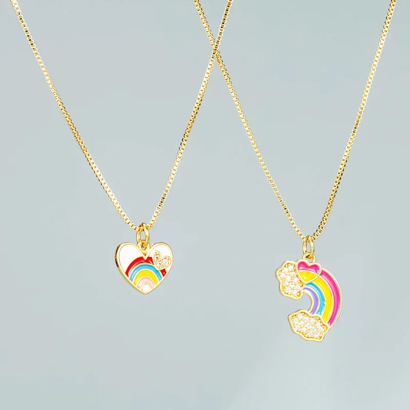 

LGBT Party Parade Rainbow Copper Pansexual Pride Necklace