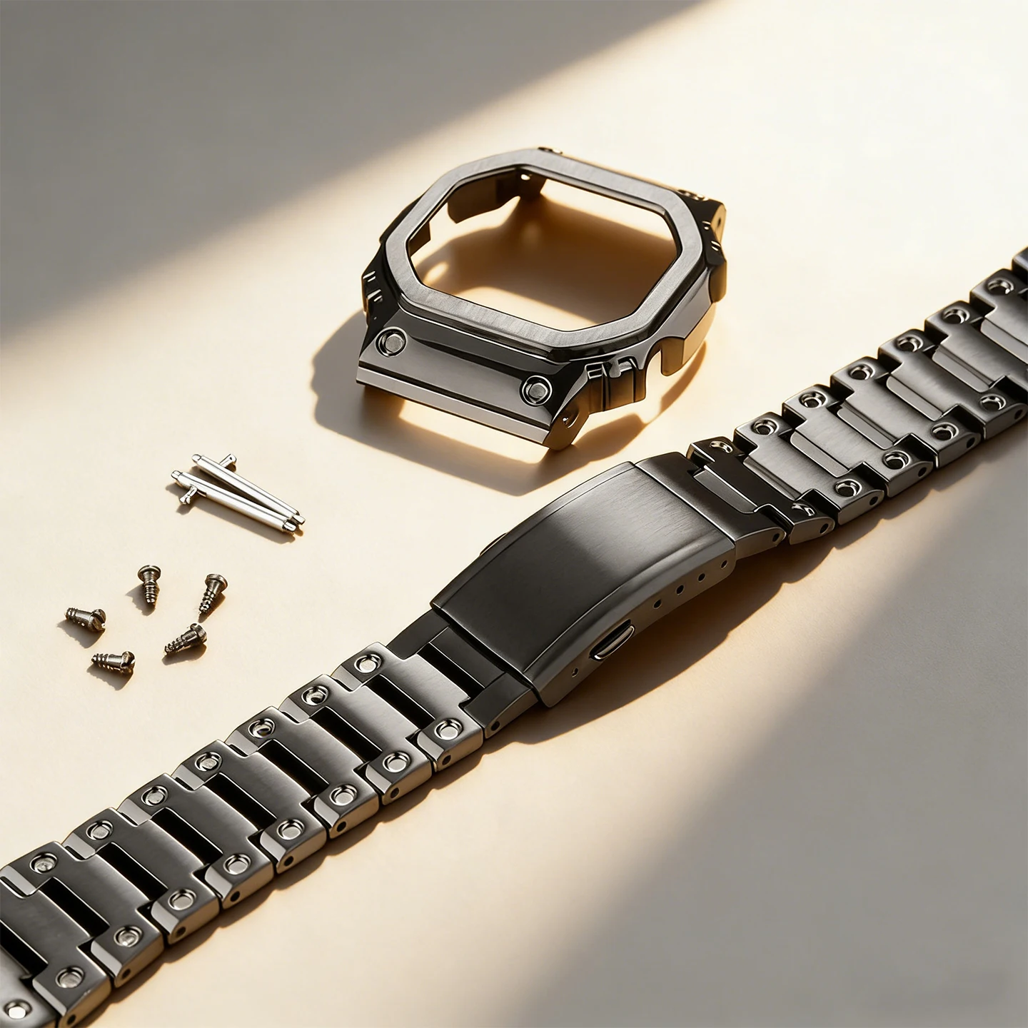 Stainless Steel Case and Bracelet for G-SHOCK Watch Customization Kit