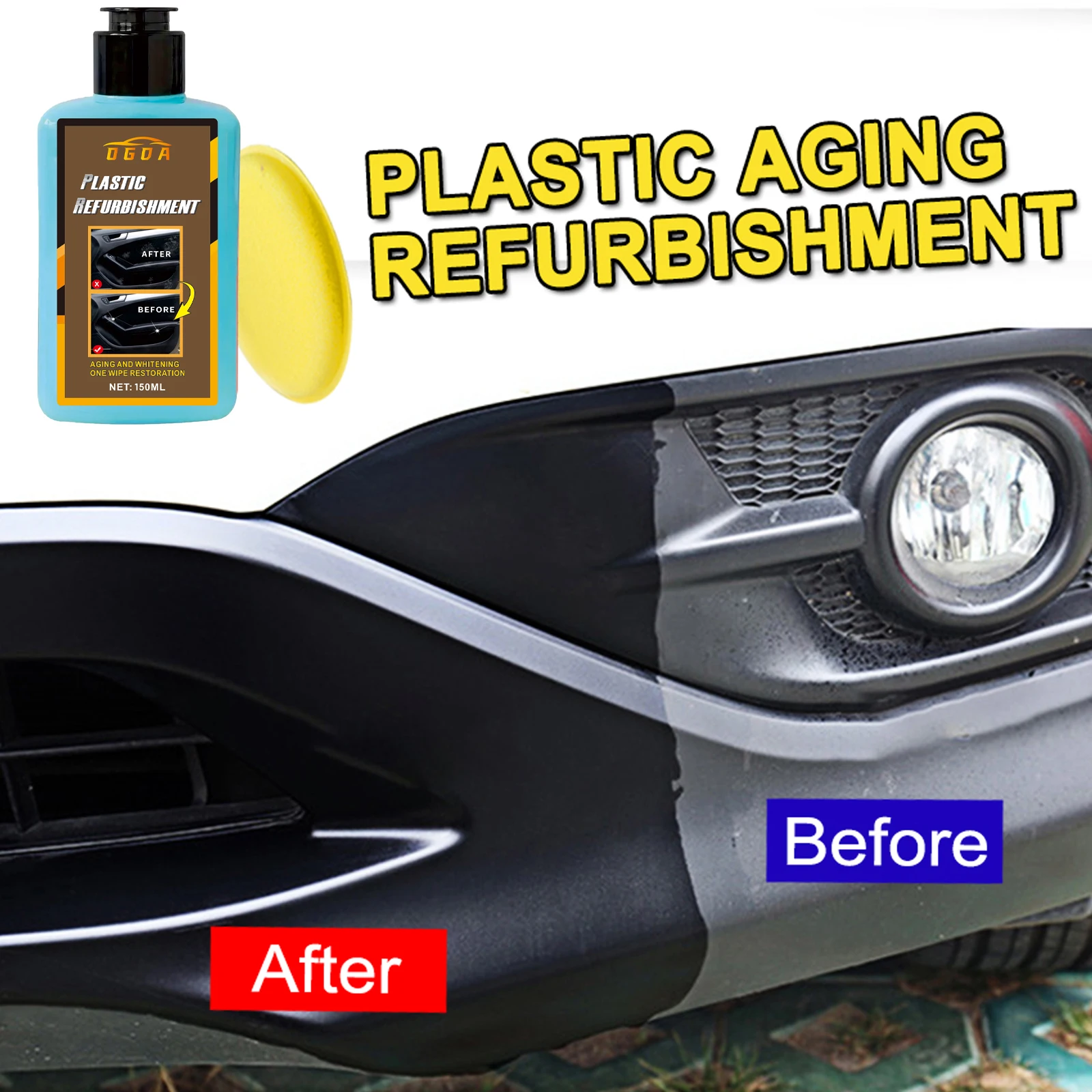 Car Plastic Restorer Coating Agent Auto Plastic Rubber Exterior Repair Clean Refresh Restoration Agent Black Shine Seal Brighten 3
