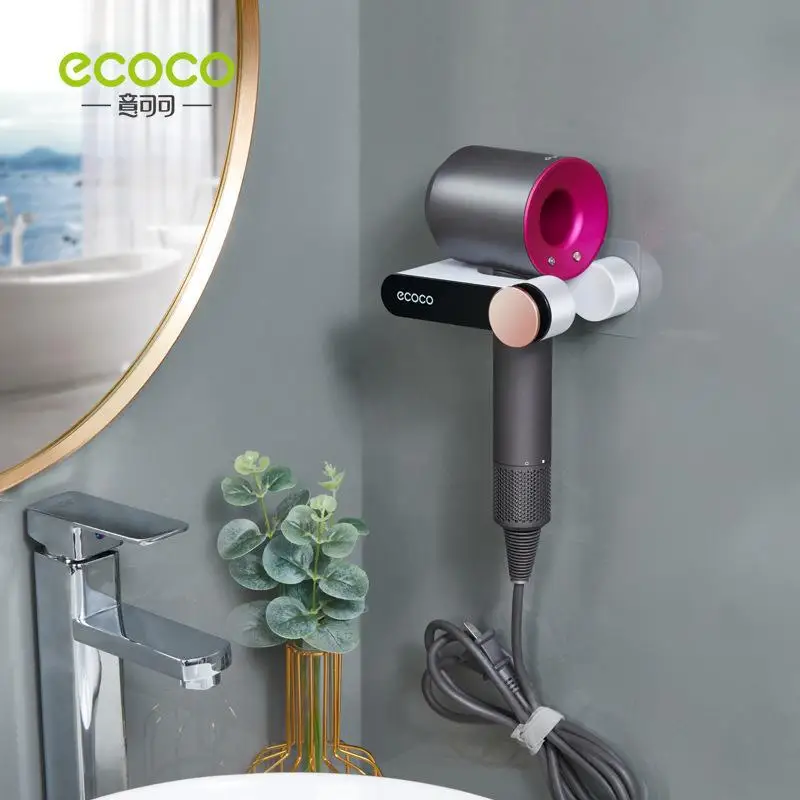Efficient Ecoco Hair Dryer Holder and Bathroom Organizer with Cable Management