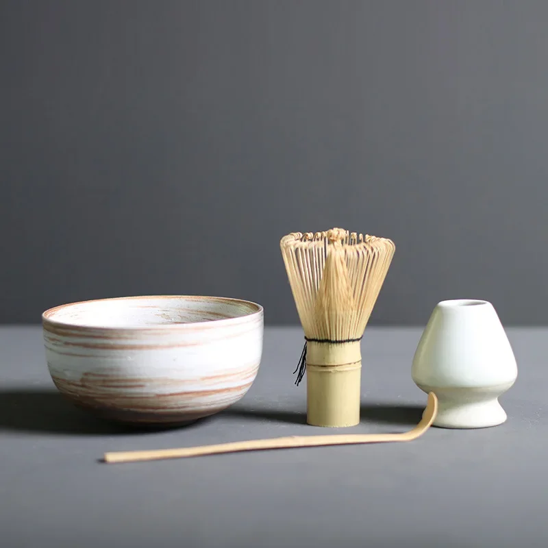 4/5pcs/set Matcha Tea Set Bamboo Whisk Scoop Ceramic Matcha Bowl Traditional Indoor Handmade Tea-making Tools Birthday Giftset matcha tea set matcha tea tools tea set