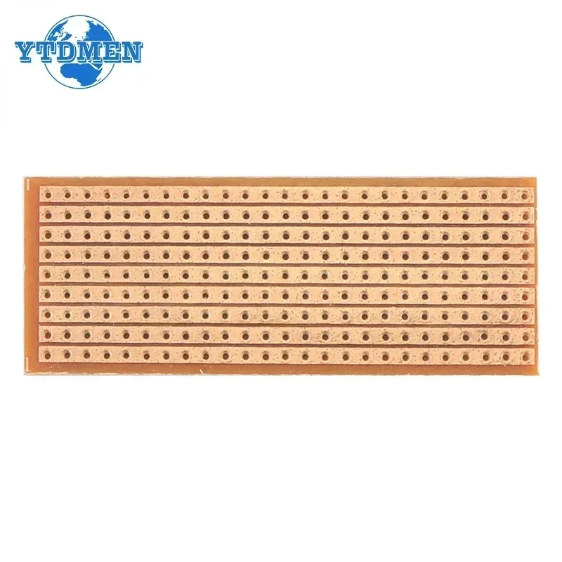 10pcs Single Side PCB Board 2.5*6.4cm Universal Experiment Matrix Circuit Board Single Row Continuous Hole 25x64mm Protoboard