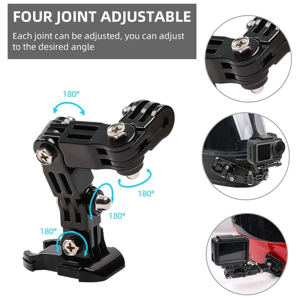 Motorcycle Helmet Mount Chin Holder Set for GoPro Hero 13 12 11 10 9 8 7 6 SJCAM SJ4000 AKASO DJI OSMO Action Camera Accessories