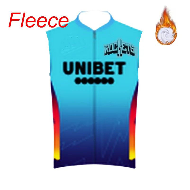 Unibet Tietema Rockets Team Sleeveless Cycling SUMMER/FLEECE/WINDPROOF/ Vest Mtb Clothing Bicycle Maillot Ciclismo