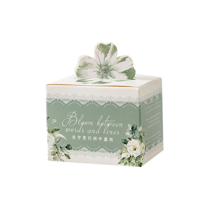 Pet 테이프 6 가지 스타일, 각 200cm DIY 수제 콜라주 장식 재료 테이프 스티커, 영어 투명 레이스 플라워 테이프