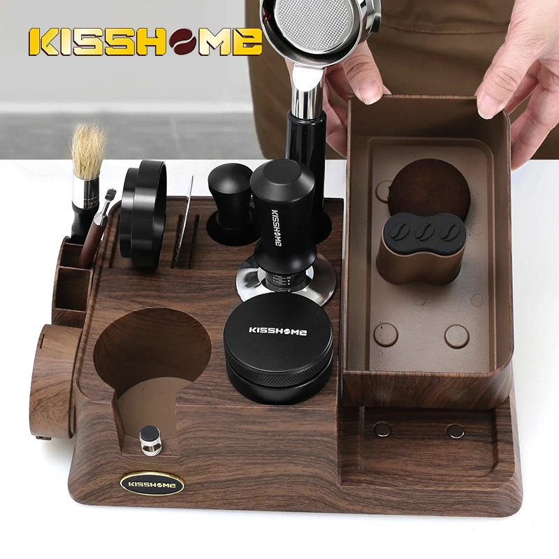 KISSHOME Espresso Tamper Station Knock Box Coffee Portafilter Holder 51mm 54mm 58mm Delonghi Breville Accessories Barista Tools 1 KISSHOME Espresso Tamper Station Knock Box Coffee Portafilter Holder 51mm 54mm 58mm Delonghi Breville Accessories Barista Tools 1
